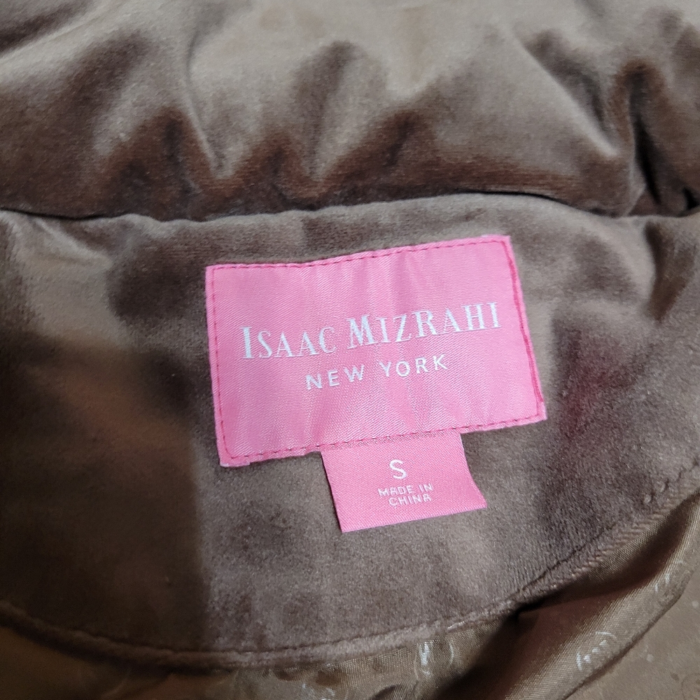 Velvet Puffer Jacket Isaac Mizrahi Small Large - Picture 4 of 16